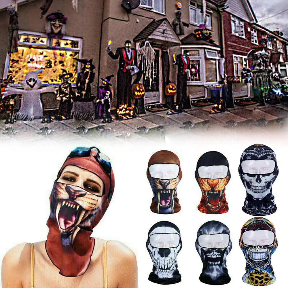 Balaclava Ski Mask Windproof Skull 3D Animal Full Face Mask Halloween Face Mask