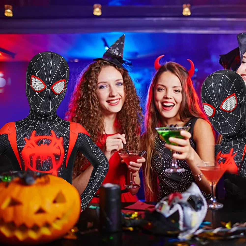 Spider Hero Cosplay Costume Spandex Bodysuit Jumpsuit Cosplay Suit for Kids Halloween Party Favors Gifts