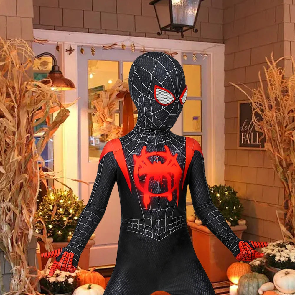 Spider Hero Cosplay Costume Spandex Bodysuit Jumpsuit Cosplay Suit for Kids Halloween Party Favors Gifts