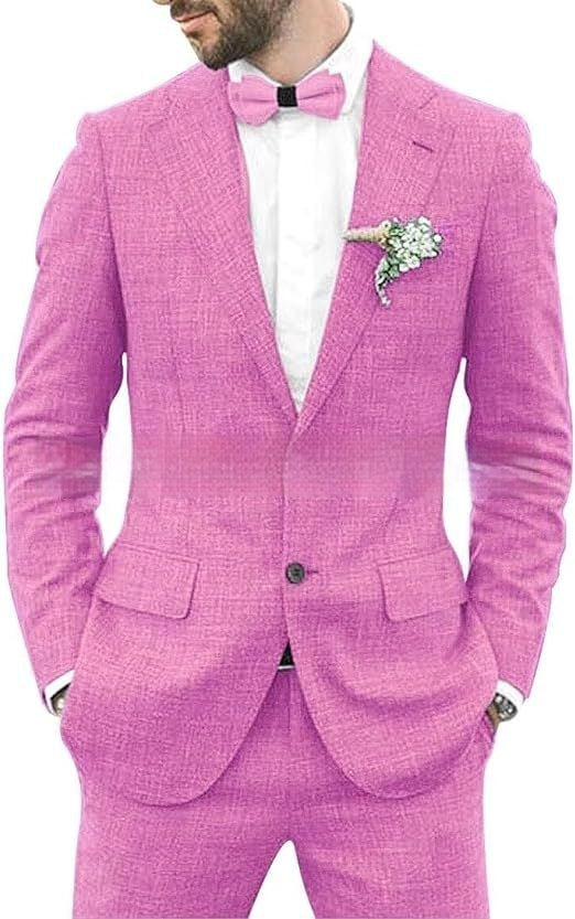 Men's Suit Wedding Party Suit Slim Fit Casual Coat Trousers