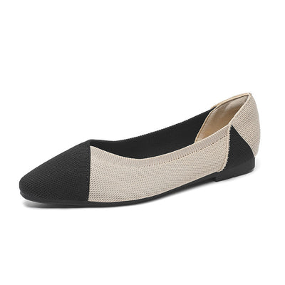 Flying Woven Knitted Shoes Color Matching Chic Soft Bottom Breathable Shoes