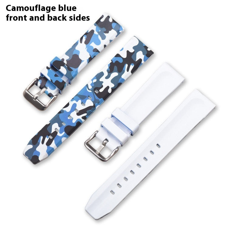 Camouflage Silicone Strap Flat Head Universal Accessories