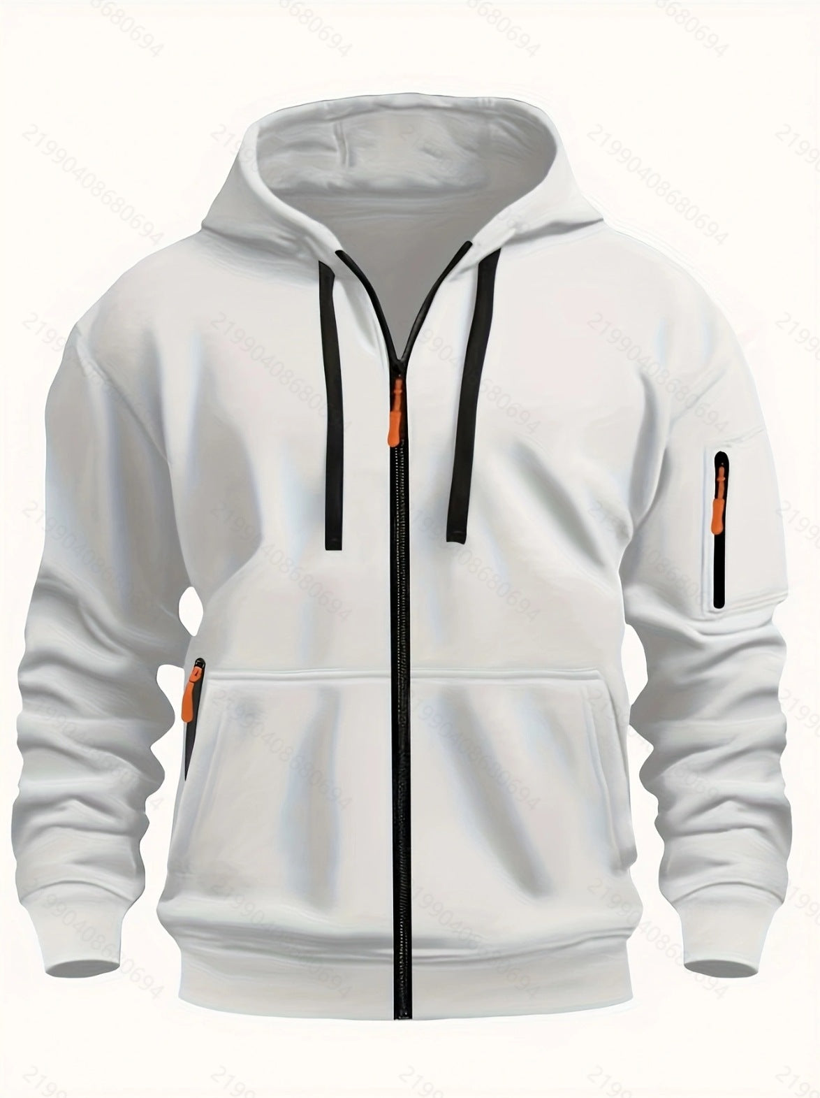 Men's Casual Sports Zipper Hooded Sweatshirt Jacket