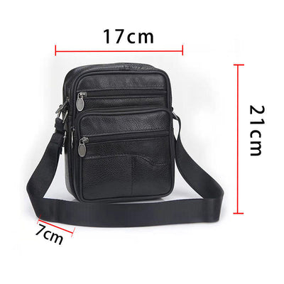 Vertical Head Layer Cowhide Casual One-shoulder Messenger Bag
