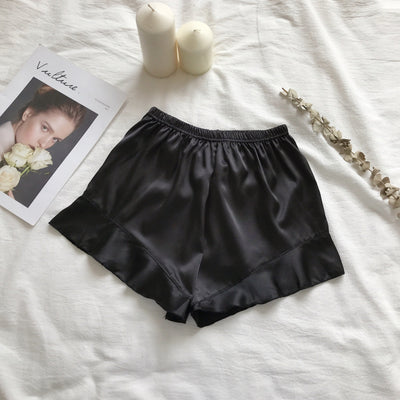 Summer New Style Anti Exposure Pants Summer Thin Imitation Satin Three Point Insurance Pants Can Be Worn Inside And Outside Shorts For Women