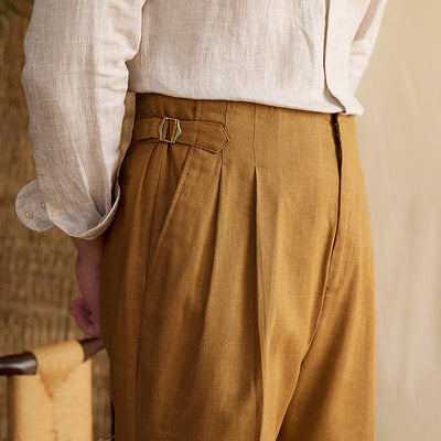 Men's Summer High Waist Straight Casual Trousers