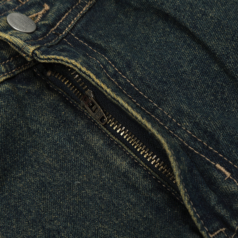 Fashion Washed Denim Overalls Men