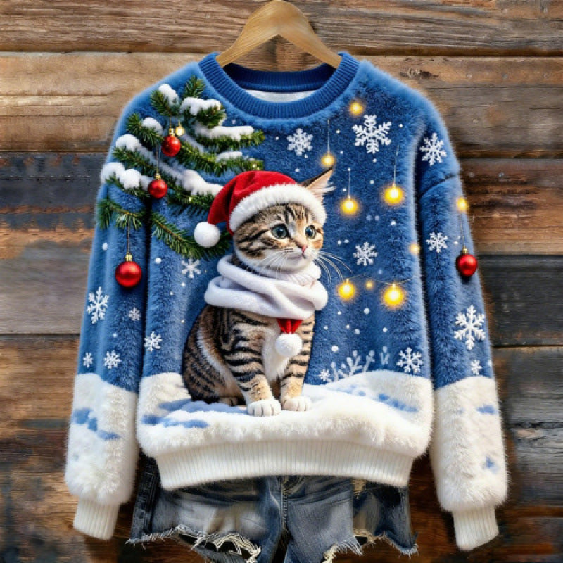 Women's Flannel Hoodie For Christmas, Autumn And Winter