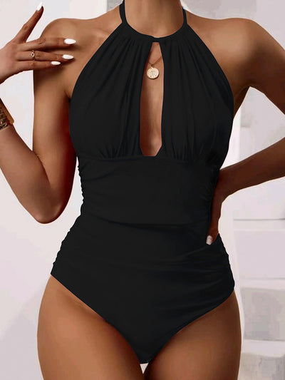 New One-piece Halter Hot Spring Swimming Swimsuit For Women