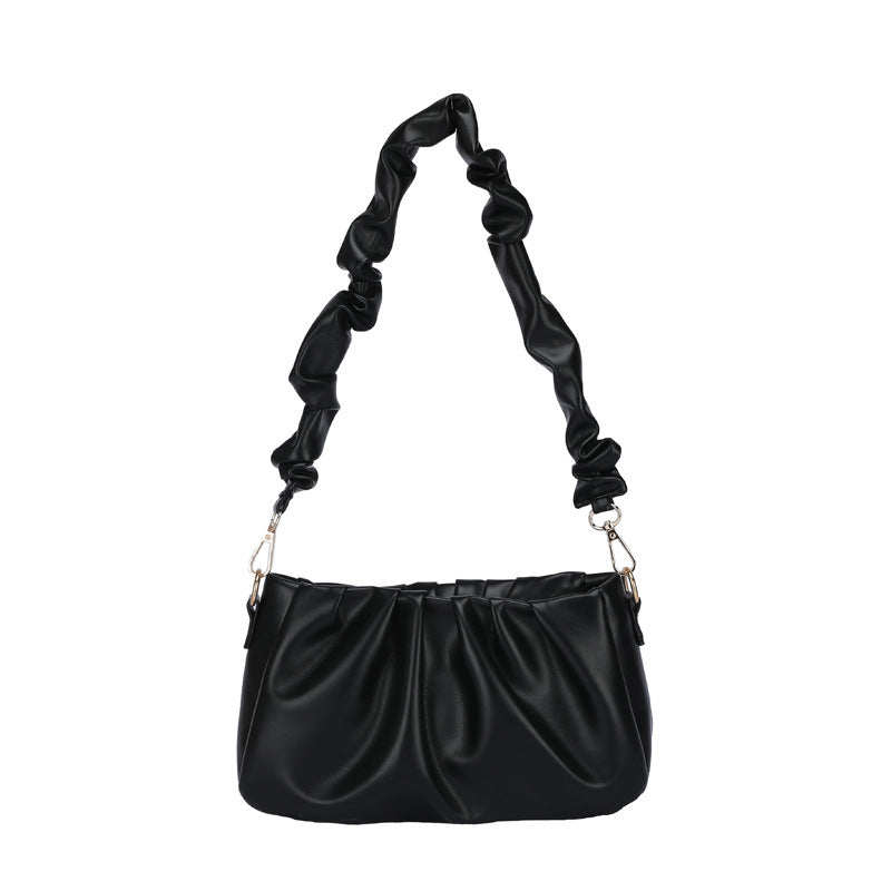 Fashionable Pleated Cloud Casual Fashionable Simple Texture Underarm Shoulder Bag