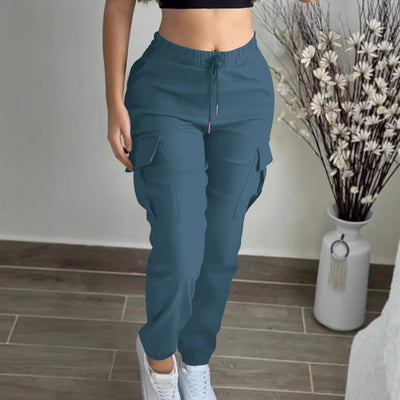 Mountaineering Fashion Drawstring Women's Leisure Cargo Trousers