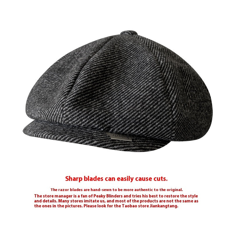Razor Party Octagonal Blade British Retro Yuppie Shelby Peaked Cap