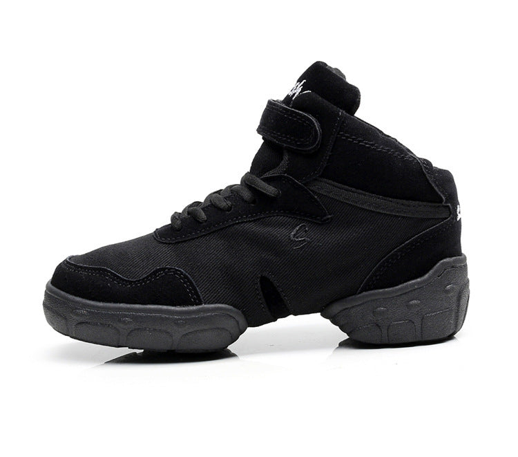 Canvas Modern Dancing Shoes Rubber Sole Indoor And Outdoor Elevator Shoes