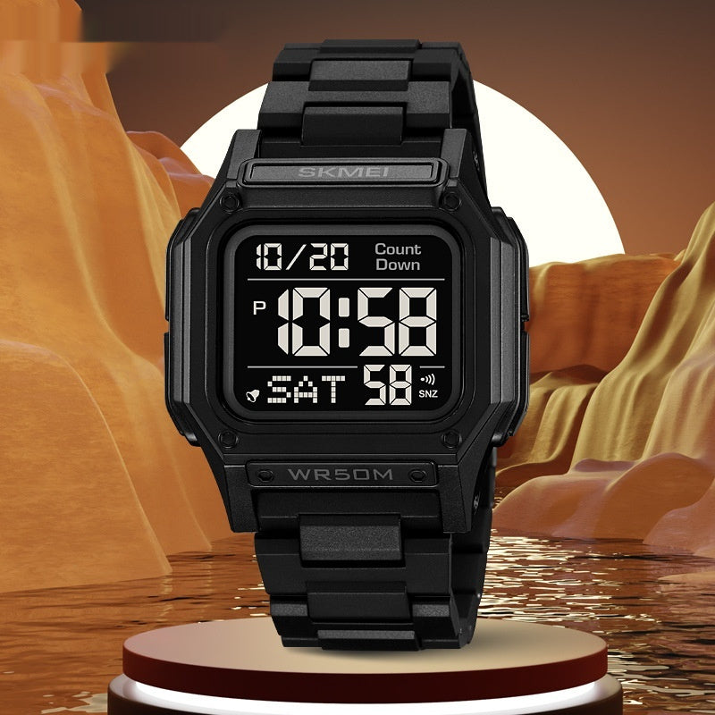 Multifunctional Resin Men's Electronic Watch
