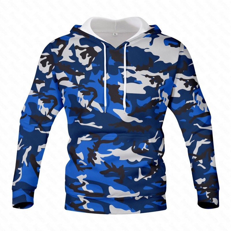 3D Printed Camouflage Hooded Hoodie