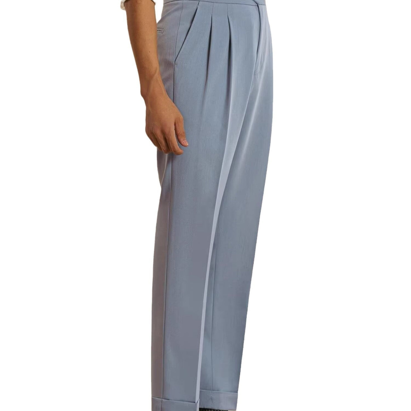 Men's Suit Pants Waist Head Straight-leg Trousers
