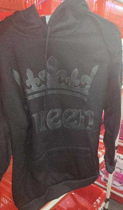 KING QUEEN letter sweatshirt