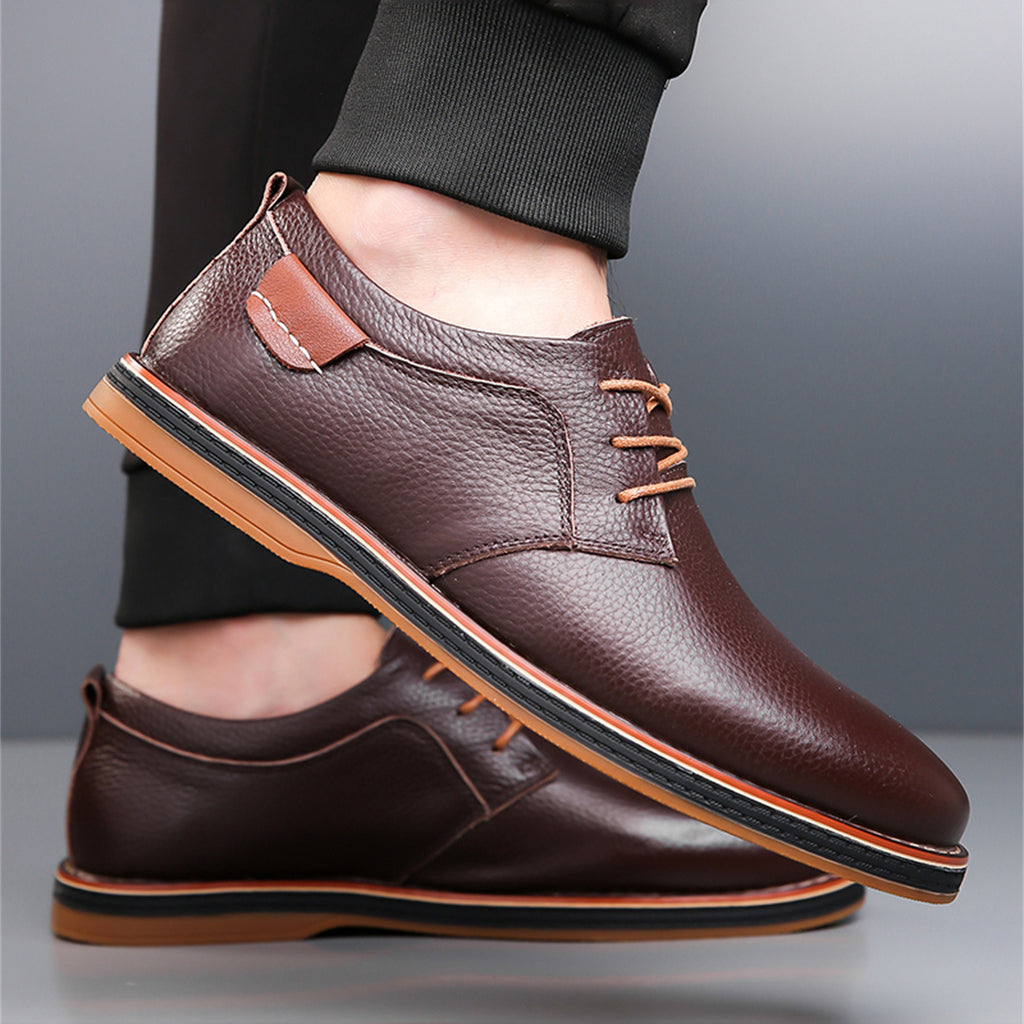 Men's Leather Shoes Plus Size Fashion Handmade Stitching