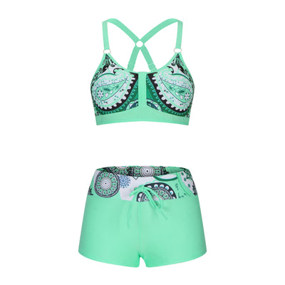 New Women's Printed Split Bikini Swimsuit