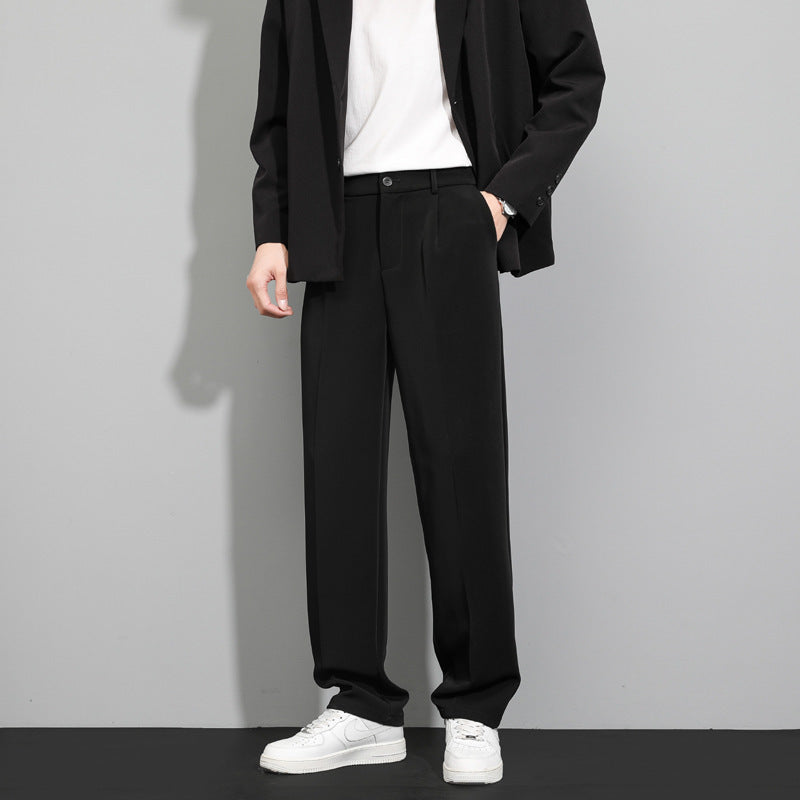 Ice Silk Leisure Summer Men's Slim Trousers