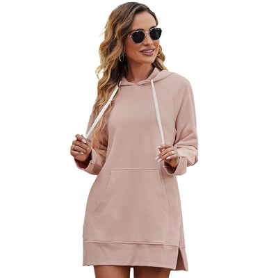 Solid Color Mid-length Loose-fitting Women's Sweater