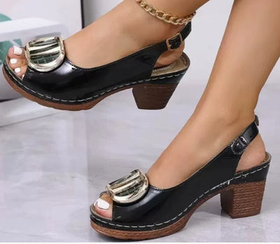 Plus Size Women's High Heel Peep Toe Sandals