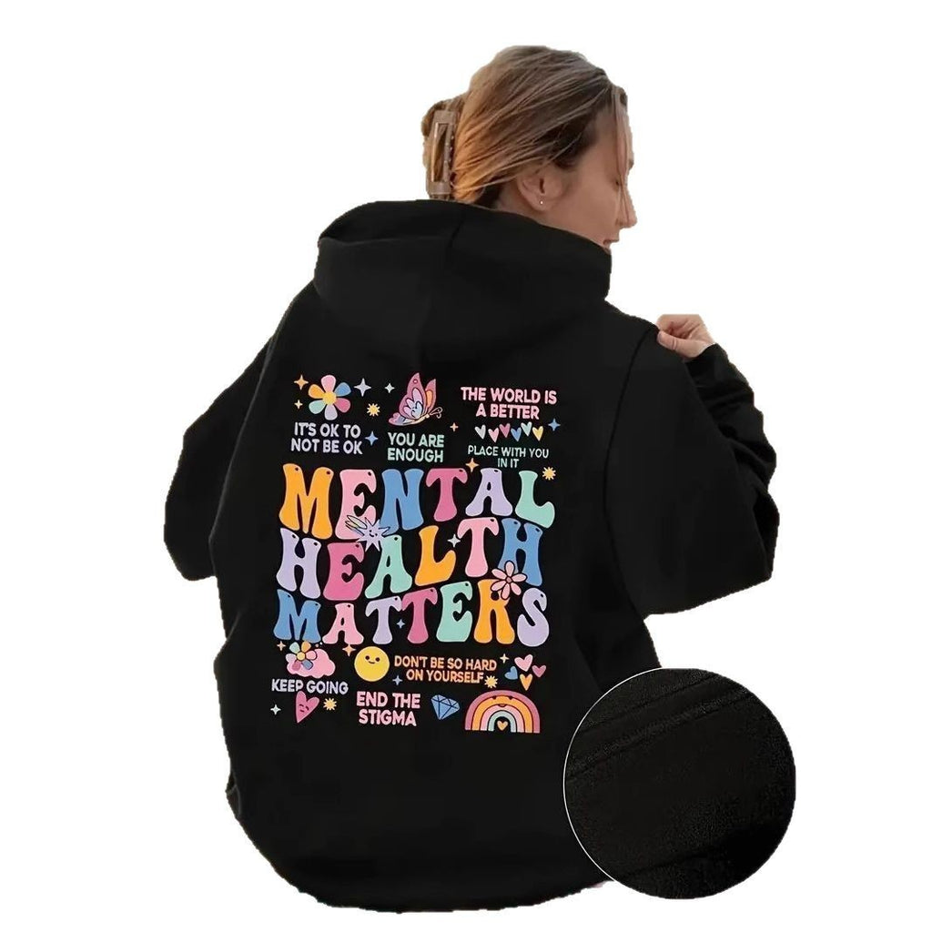 Plain English Letter Slogan Printed Sweater