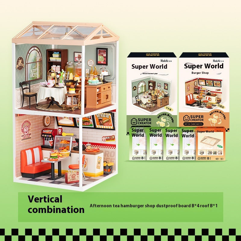 Toy Assembled Model House Christmas Gift Building Blocks