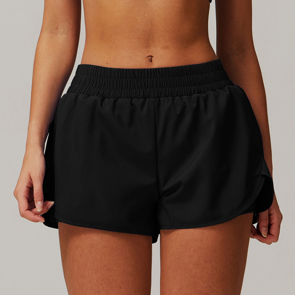 Pocket Nude Feel Quick-drying Yoga Shorts Fake Two-piece Sports