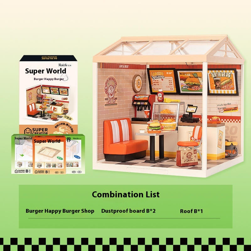 Toy Assembled Model House Christmas Gift Building Blocks