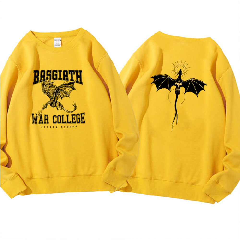 Vintage Fourth Wing Sweatshirt Dragon Rider 2 Side Print Bas