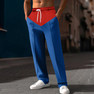 Casual Loose Color Matching Straight Sports Trousers