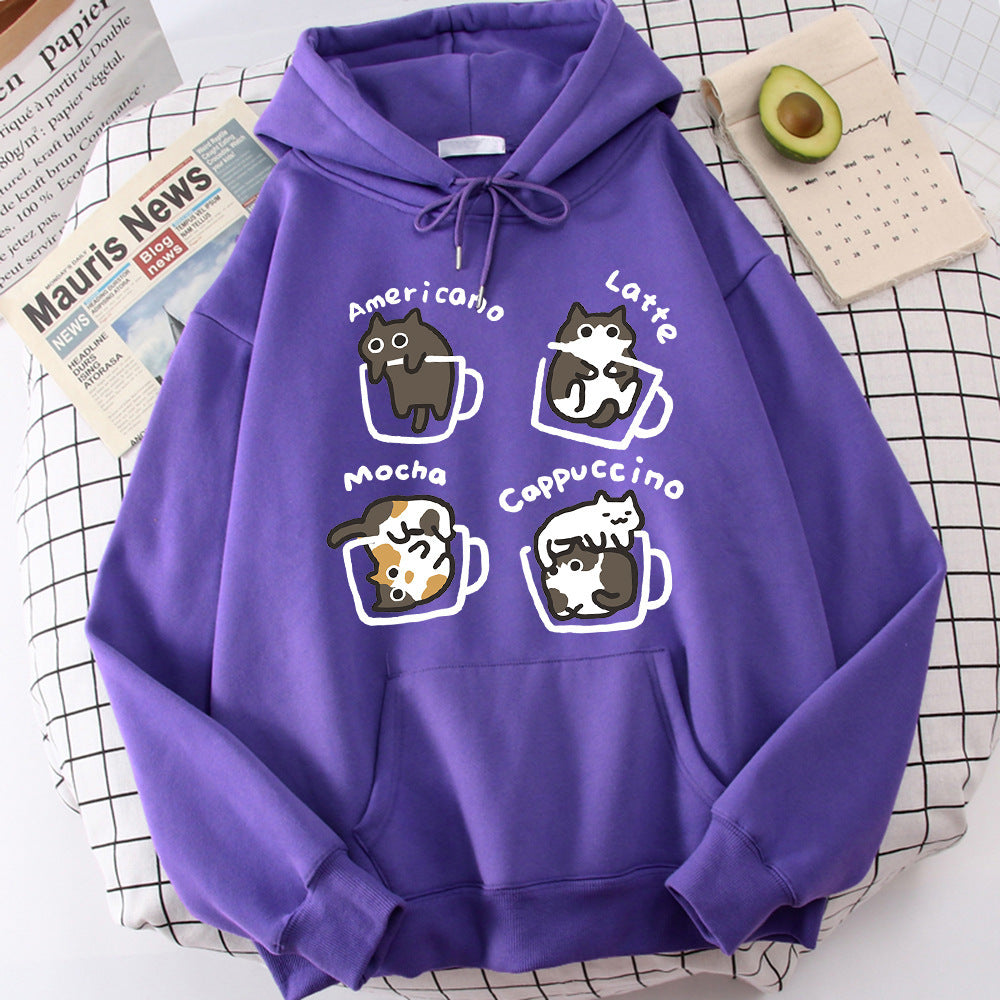 Five Kitties Play In Cup Hoodie