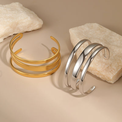 Stainless Steel Simple Opening Bracelet