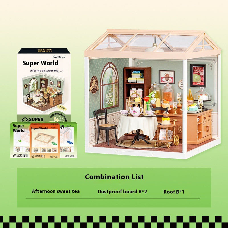 Toy Assembled Model House Christmas Gift Building Blocks