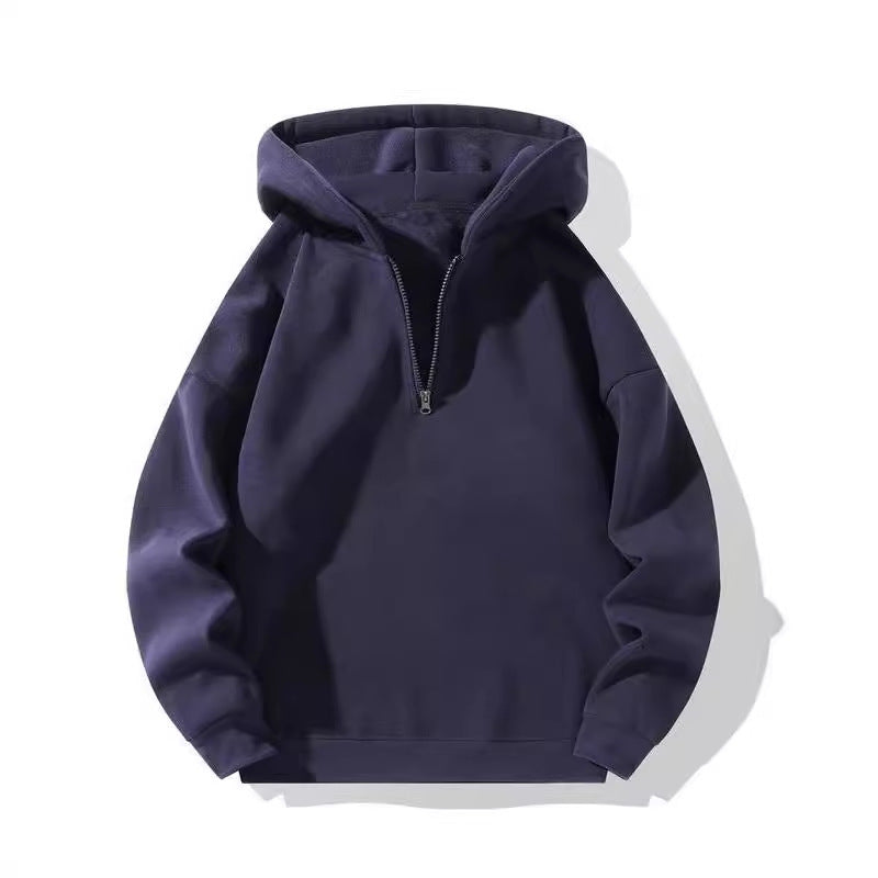 Autumn And Winter Men's Zipper Hoodie Loose Sports Sweater