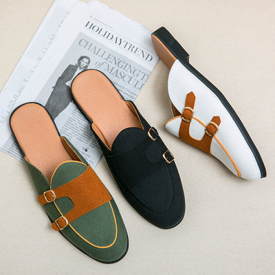 Men's Casual Summer Breathable Closed Toe Semi-slipper Sandals
