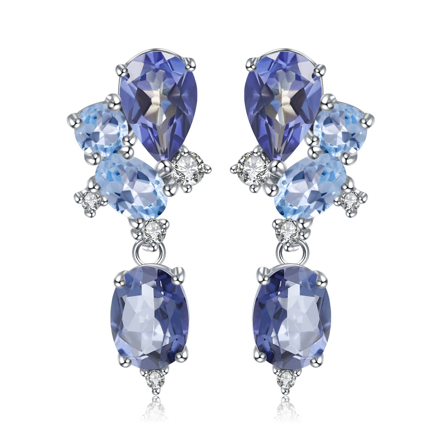 Banquet With High-grade S925 Silver Natural Topaz Earrings Earrings