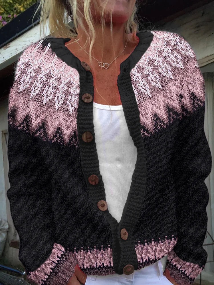 3D Digital Printing Cardigan Knitted Coat