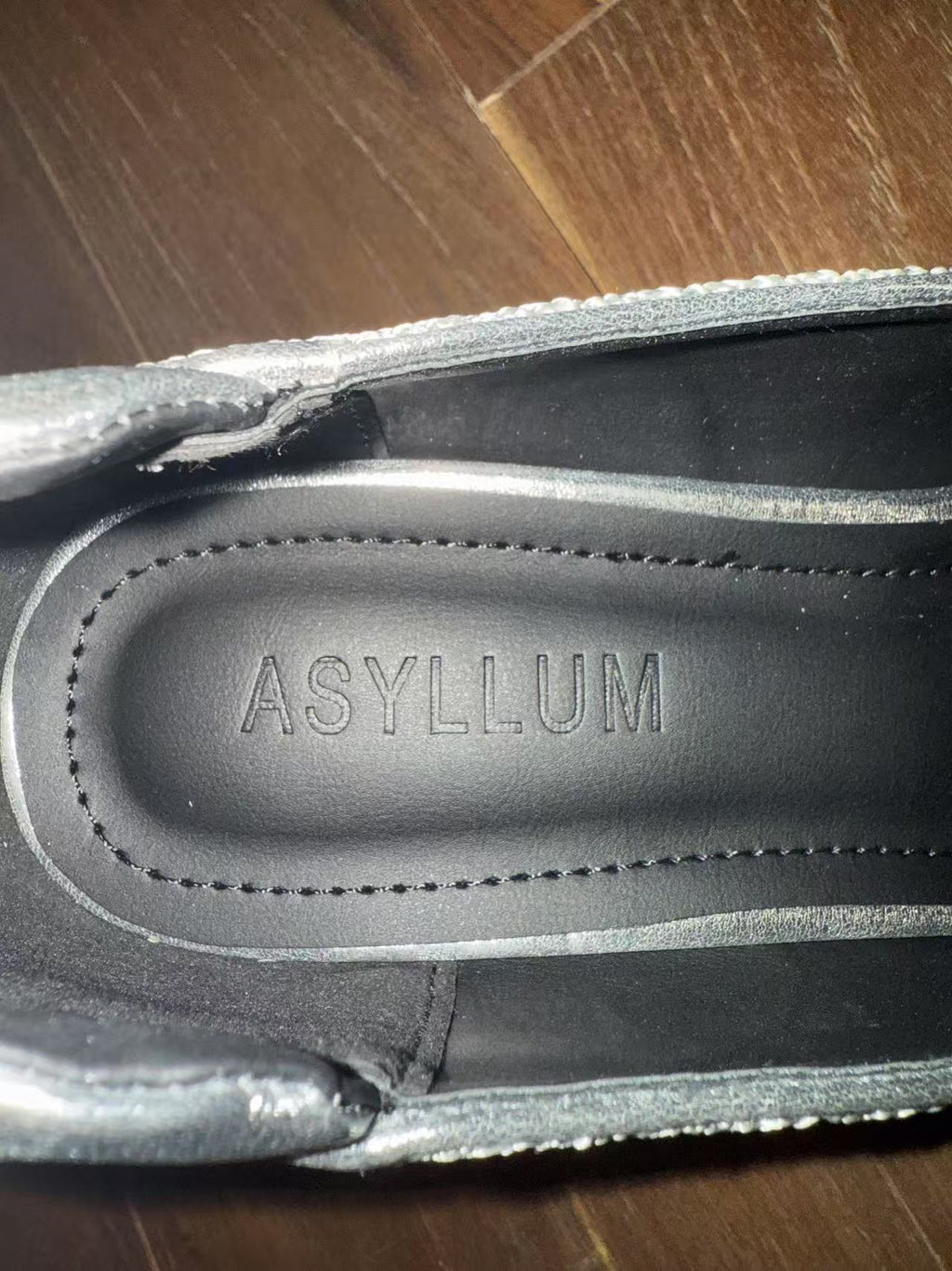 Women's Black Pointed Toe Shaped Floating Heel Mary Jane Shoes