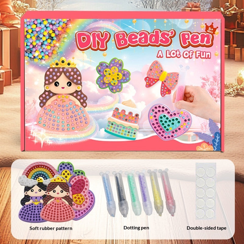 New Kids' DIY Handmade Beaded Mosaic Art Creative Diamond Mosaic Animal Cartoon Educational Toy