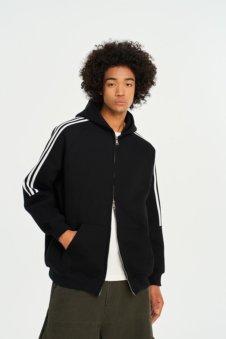 Striped Hooded Sweater For Men And Women Spring And Autumn All-matching