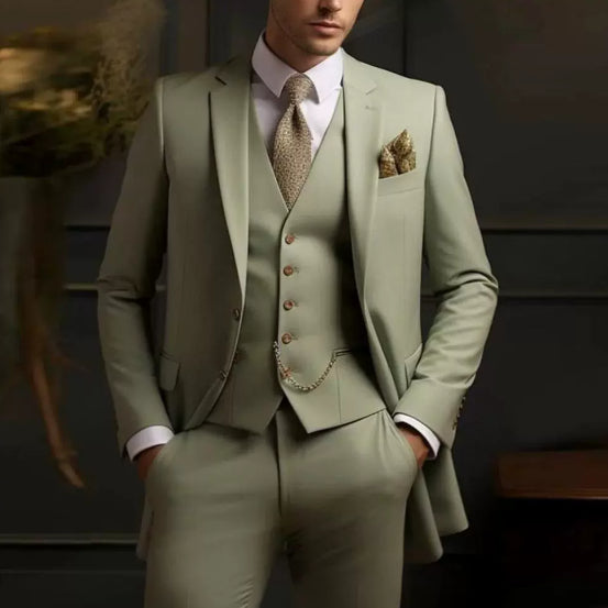 Men's High Sense Temperament Banquet Business Slim Fit Fashion Men's Suit