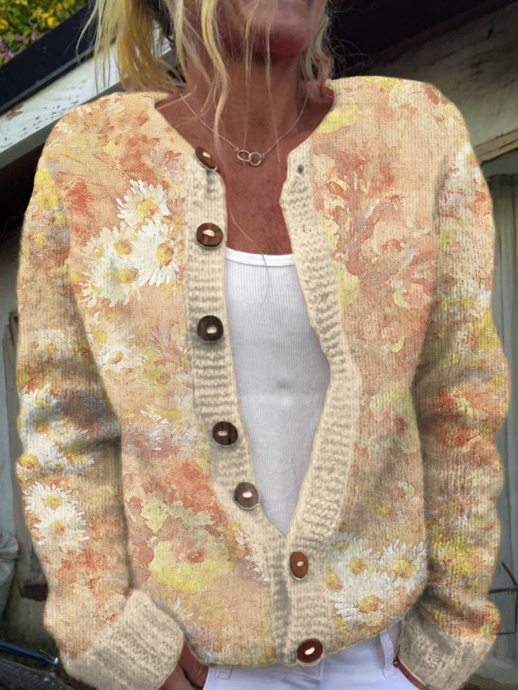3D Digital Printing Cardigan Knitted Coat