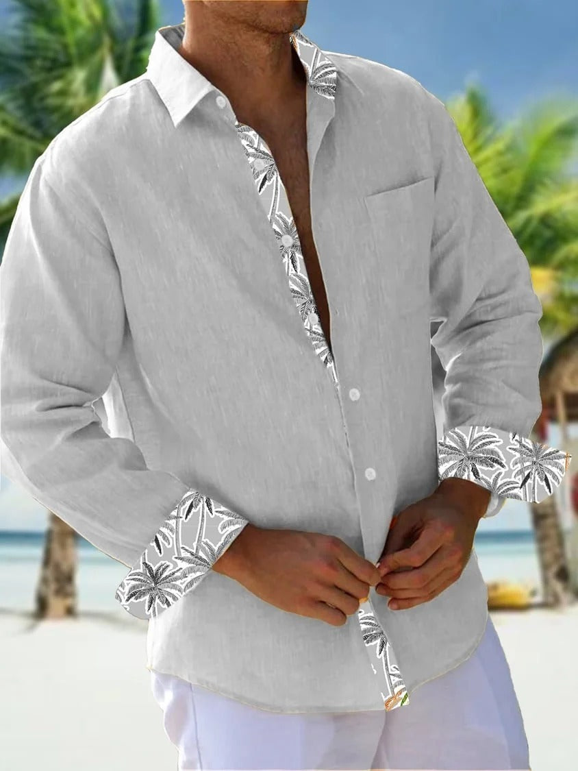 Men's Casual Long Sleeve Loose-fitting Shirt