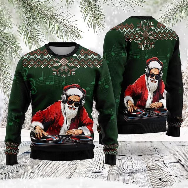 Santa Claus Funny Hip Hop 3D Digital Printing Top