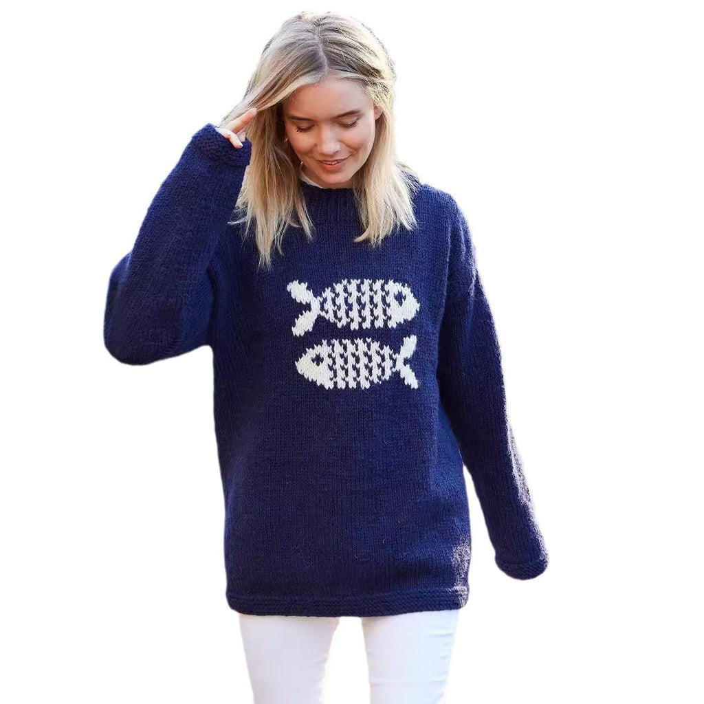 New Knitted Men And Women Same Style Sweater