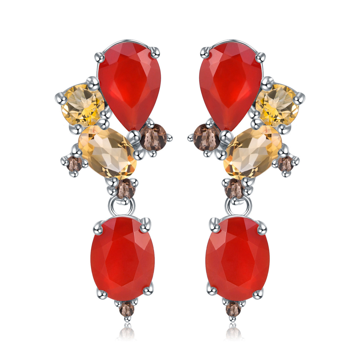 Banquet With High-grade S925 Silver Natural Topaz Earrings Earrings