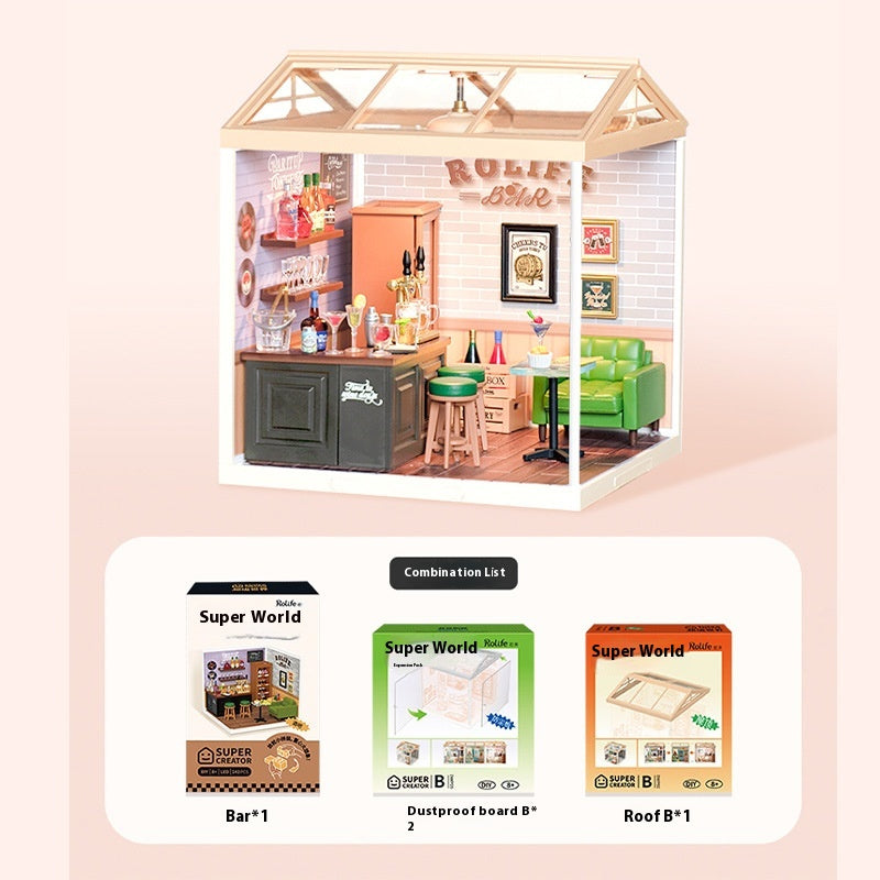 Toy Assembled Model House Christmas Gift Building Blocks