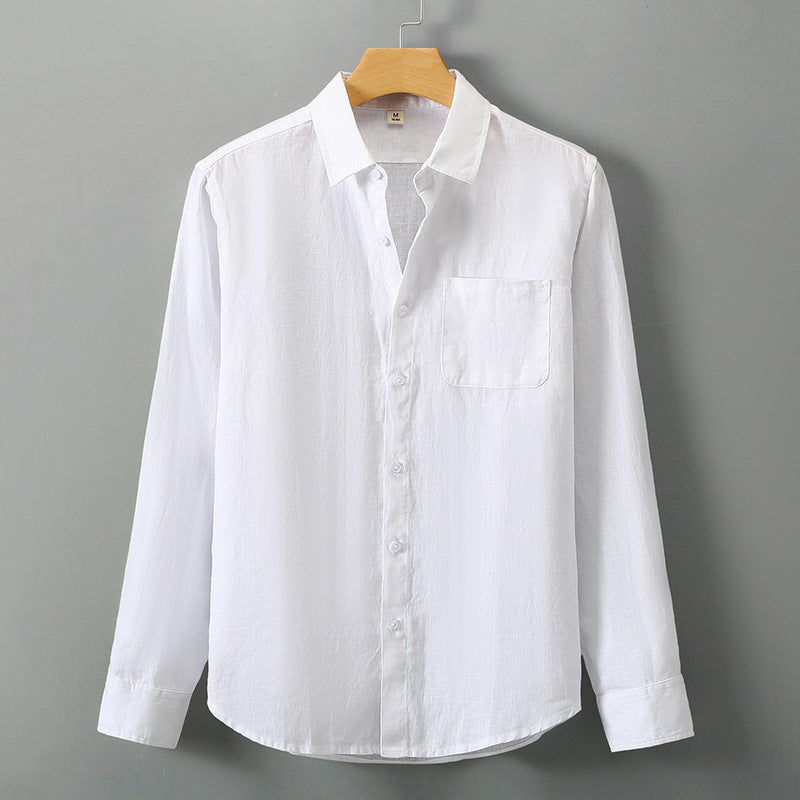 Linen Long Sleeve Loose Sun Protection Linen Shirt